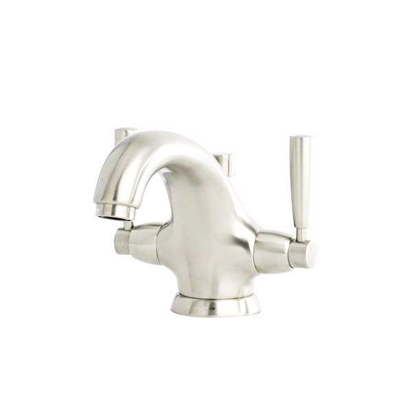 PERRIN & ROWE CONTEMPORARY - Monobloc basin mixer with metal levers in nickel NZ155