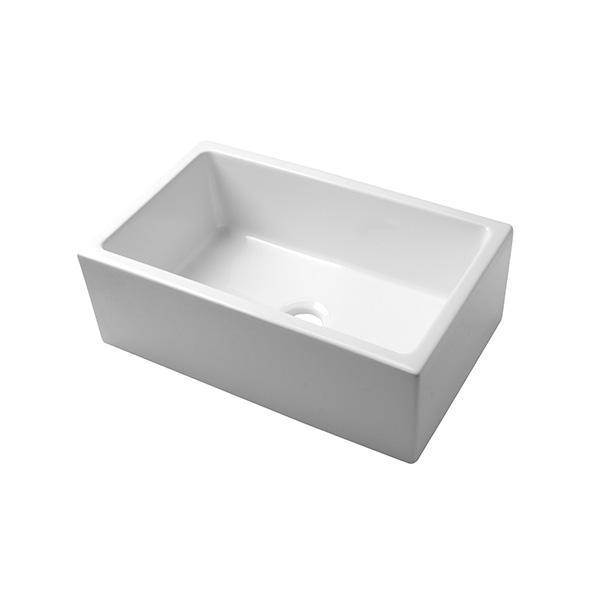 Acquello - White fireclay butler’s sink approx. 760 x 460 x 250 with waste NZ163