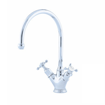 PERRIN & ROWE - Minoan one hole sink mixer with crossheads in chrome NZ147