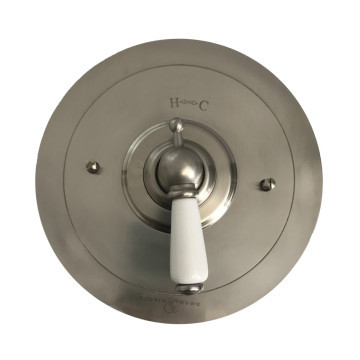 PERRIN & ROWE - Single lever shower mixer with pressure balance valve in pewter NZ168